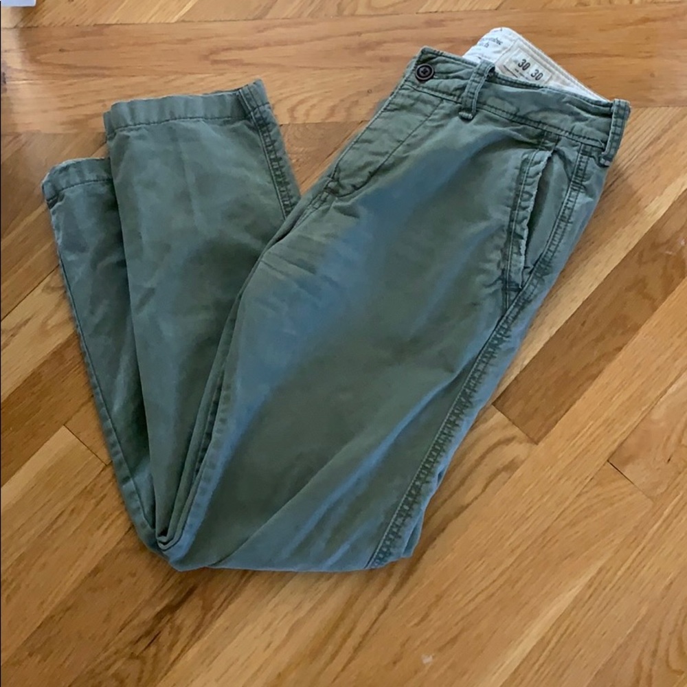 Abercrombie & Fitch Green Khakis